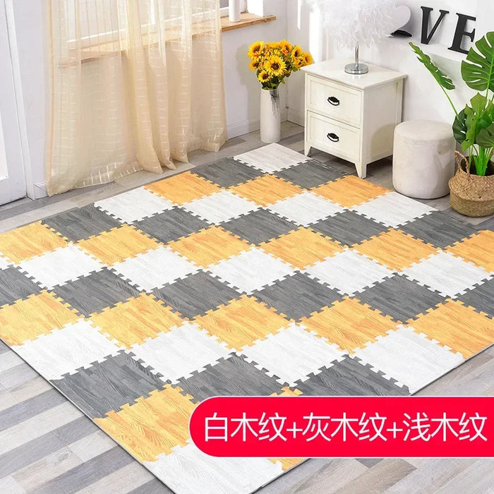 Soft Floor Baby EVA Foam Play Gym Puzzle Mats Wooden Interlocking Exercise Tiles Crawling Carpet And Rug for Kids Game Activity