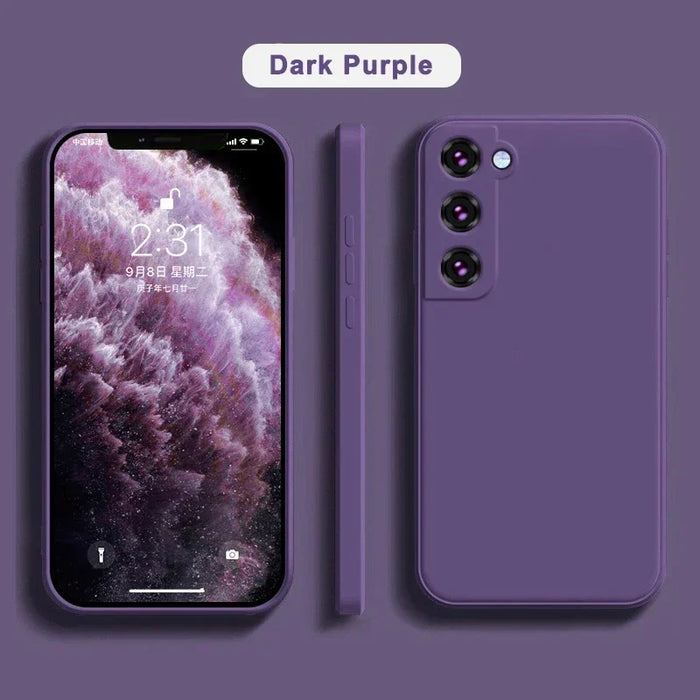 S 24 23 23 22 21 20 10 Liquid Silicon Phone Case For Samsung Galaxy S24 S23 Ultra S22 S21 S20 FE S10 Plus Soft Shockproof Cover