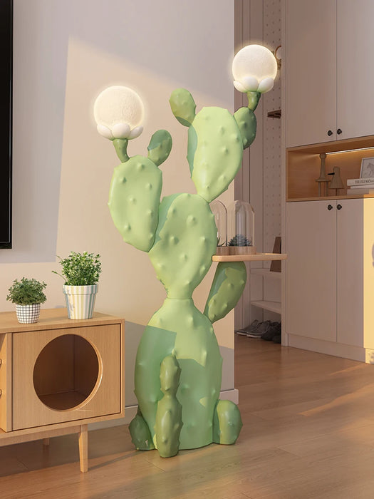 Creative Nordic Home Decor Fresh Green Cactus Statue Indoor Fashion Figurines Living Room Floor Large Simulation Plant Sculpture