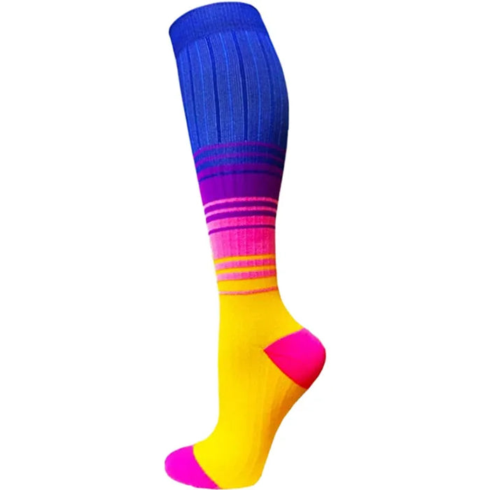 Compression Socks Men's Varicose Veins Diabetes Women's Long Tube Sports Socks Running Riding Medical Nurse Blood Circulation