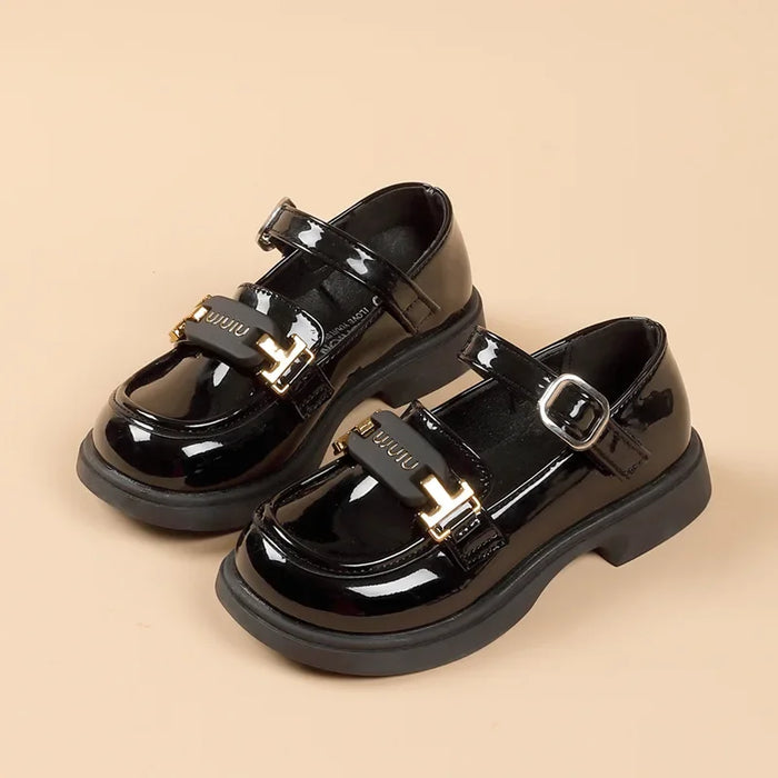 Children‘s Leather Shoes for Toddlers Girls Party Flats Kids Loafers Bowtie 4-9y New Arrival TB2308