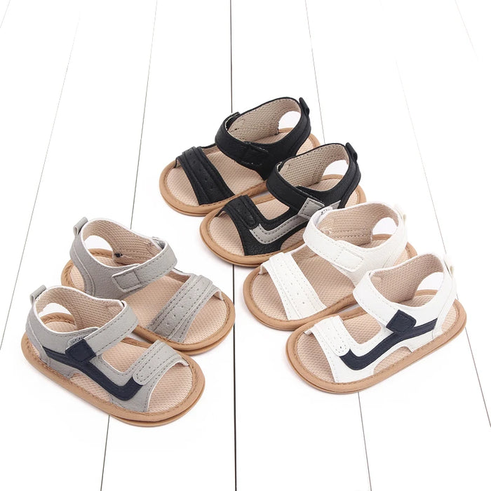 Baby Summer Sandal for Toddler Boys and Girls 0-1 Years Anti-slip Soft PU Casual Walikng Shoes Outdoor Summer Shoes