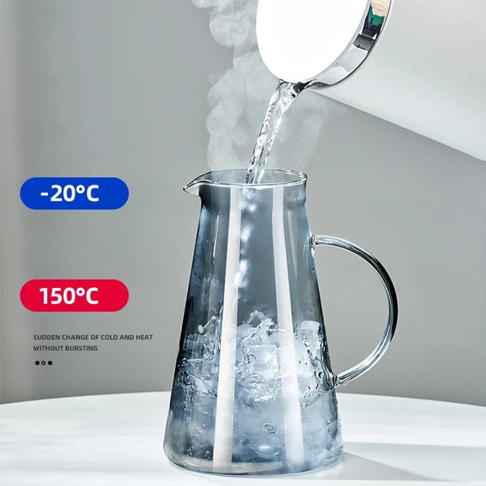 GIANXI Glass Cold Water Jug Transparent Heat Resistant Kettle With Handle Household Large Capacity Bottle Coffeeware Teaware