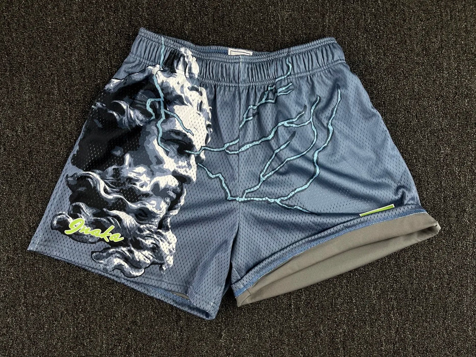 Inaka Double Mesh Shorts 2023 Men Women Classic GYM Workout Shorts Inaka Power