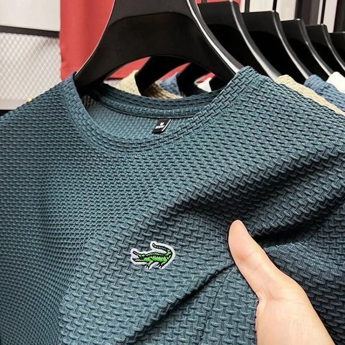 High Quality M-4XL Summer New Men's Short Sleeve T-shirt Cool and Breathable POLO Shirt Business Casual Sweat-absorbing Top