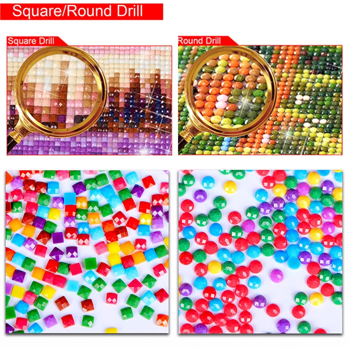 5D Artificial Diamond Embroidery Set Big Tree Moon DIY Diamond Painting Landscape Series Mosaic Art Handmade Painting