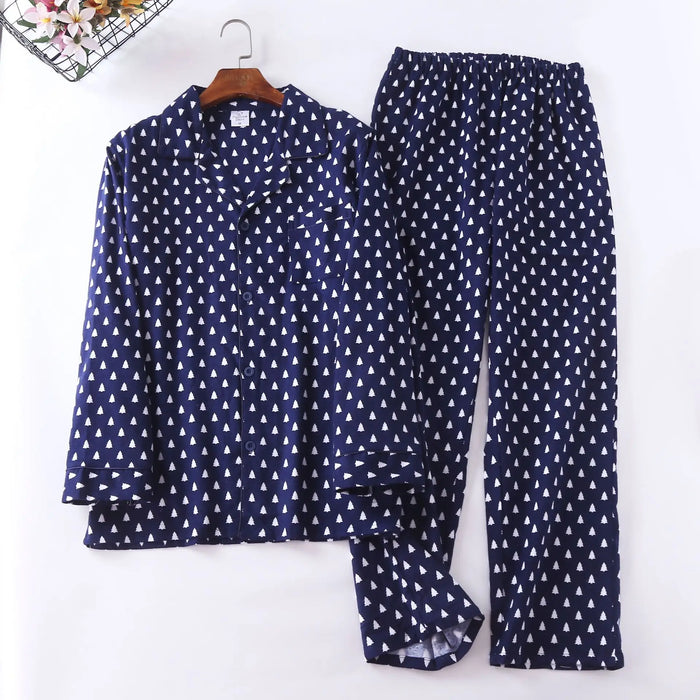 Men's Home Suits Long-sleeved Trousers Suits for Autumn and Winter Pijamas for Men Flannel Plaid Design Pajamas for Men