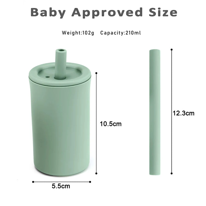 Baby Feeding Cups Learning Drinkware Children Soft Straw Cup Child Bottle Tableware For Kids BPA Free Baby Accessories Newborn