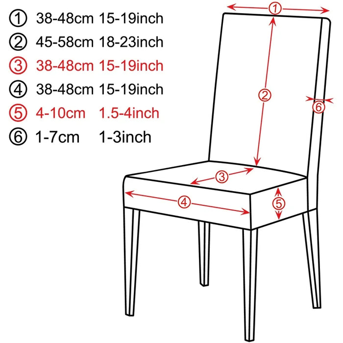 Elastic Dining Chair Cover Stretch Seat Slipcover Jacquard Spandex Protector Case for Kitchen Chair Seat Home Hotel Banquet