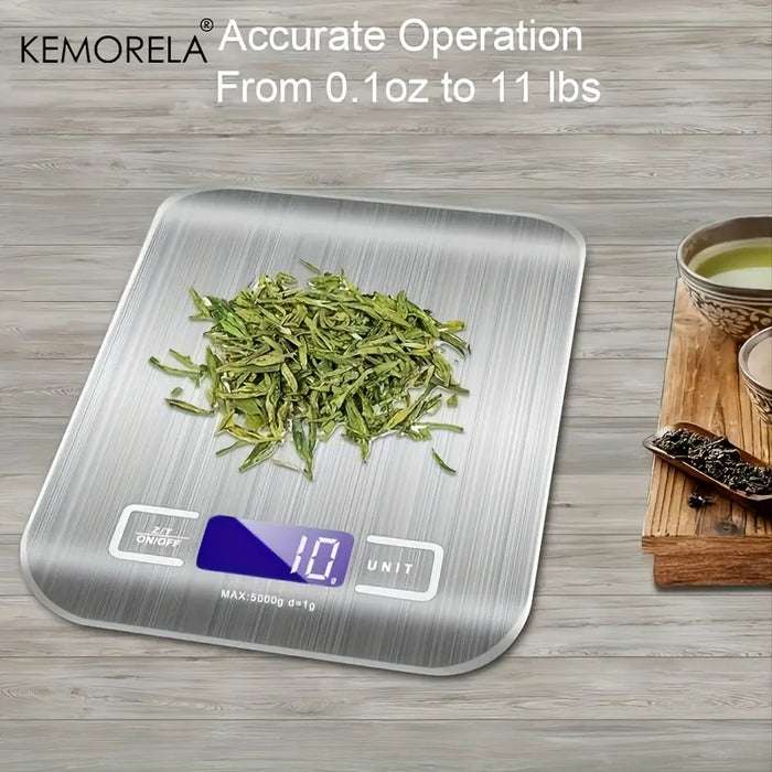 5kg/10kg Stainless Steel Electronic Scale Kitchen Scale Household Food Fruit Snack Weighing Baking Tool