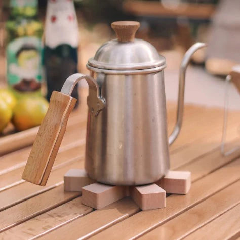 Outdoor Wood Coaster Insulation Pad Home Desk Coaster Dining Table Pad Kitchen Wood Non-Slip Pads Outdoor Camping Wood Hot Pad