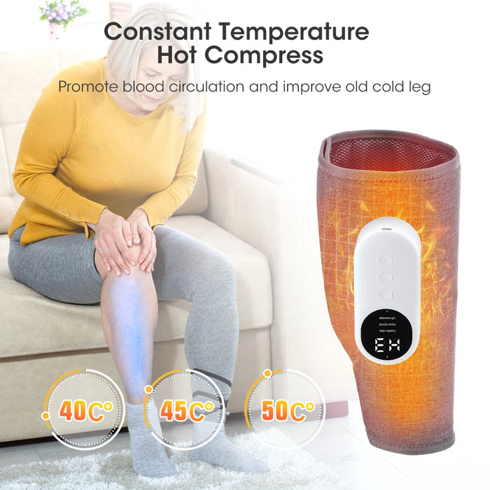 360° Air Pressure Calf Massager Presotherapy Machine 3 Mode Foot Leg Muscle Relaxation Promote Blood Circulation