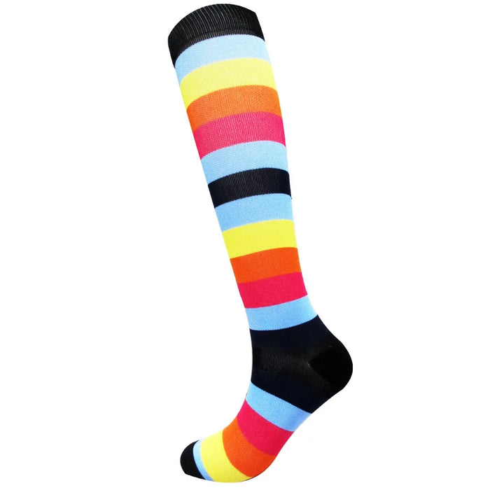Medical Knee High Running Cycling 20-30 Mmhg Women Sport Sock ONE Pair Nurse Christmas Compression Socks Running
