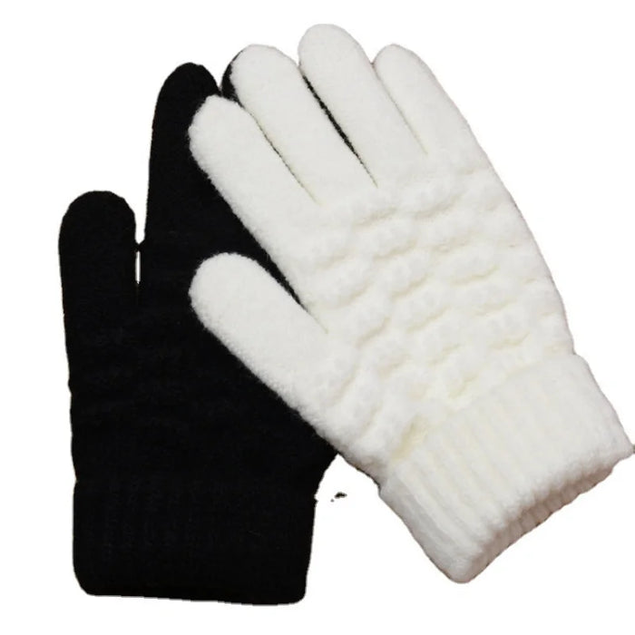 Autumn Winter Warm Baby Gloves  Warm Winter Gloves Children Stretch Mittens Boy Girl Infant Solid Children's Gloves 8-15 Years
