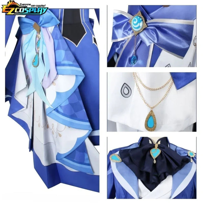 Game Impact Furina Focalors Cosplay Costume Anime Full Set With Hat Fontaine Focalors Halloween Costumes for Women