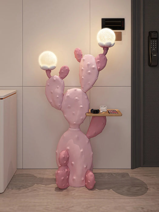 Creative Nordic Home Decor Fresh Green Cactus Statue Indoor Fashion Figurines Living Room Floor Large Simulation Plant Sculpture