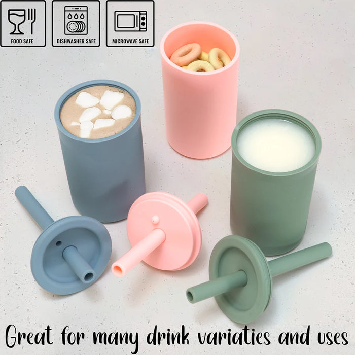 Baby Feeding Cups Learning Drinkware Children Soft Straw Cup Child Bottle Tableware For Kids BPA Free Baby Accessories Newborn