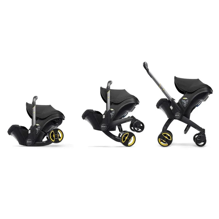 Doona Infant Car Seat & Latch Base - Rear Facing, Car Seat to Stroller in Seconds - US Version, Nitro Black