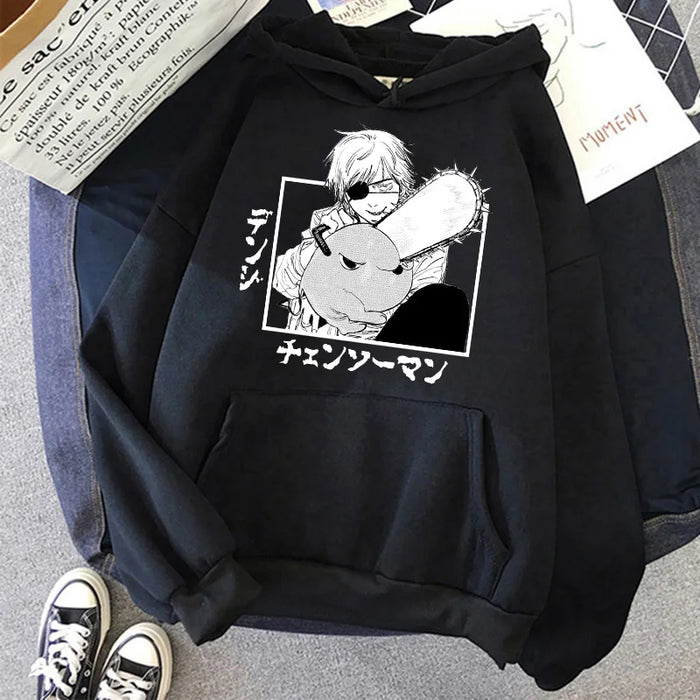 Chainsaw Man Anime Women Hoodies Plus Size Sweatshirt Harajuku Female Long Sleeve Pullover Casual Streetwear Clothes Tops