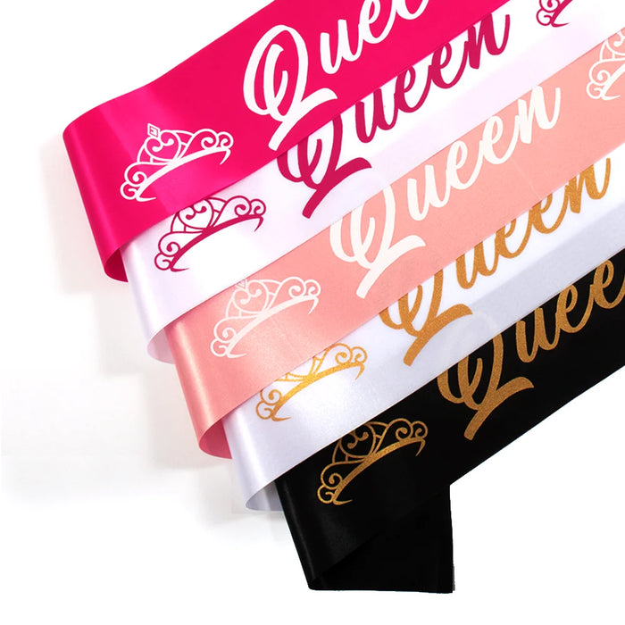 【New Design】King and Queen Sash Party Decoration Party Favors Gifts