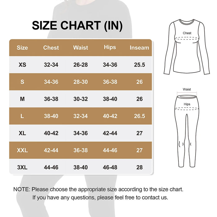 Winter Thermal Underwear Set for Women Long Johns Slim Body and High Elasticity Cold Weather Pajamas Top Bottom Ladies Suit