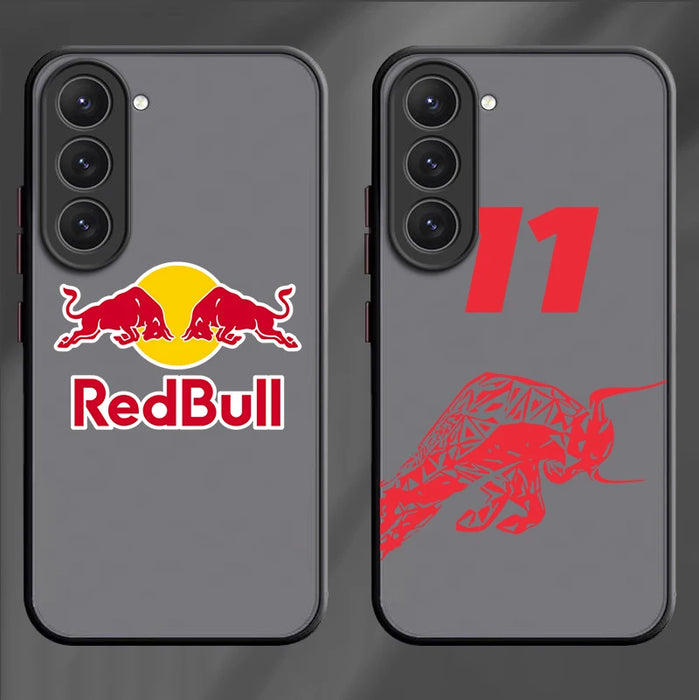 RED Energy drink Bull For Samsung S23 S22 S21 S20 FE S10 S9 Note 20 10 Ultra Lite Pro Plus Frosted Translucent Phone Case