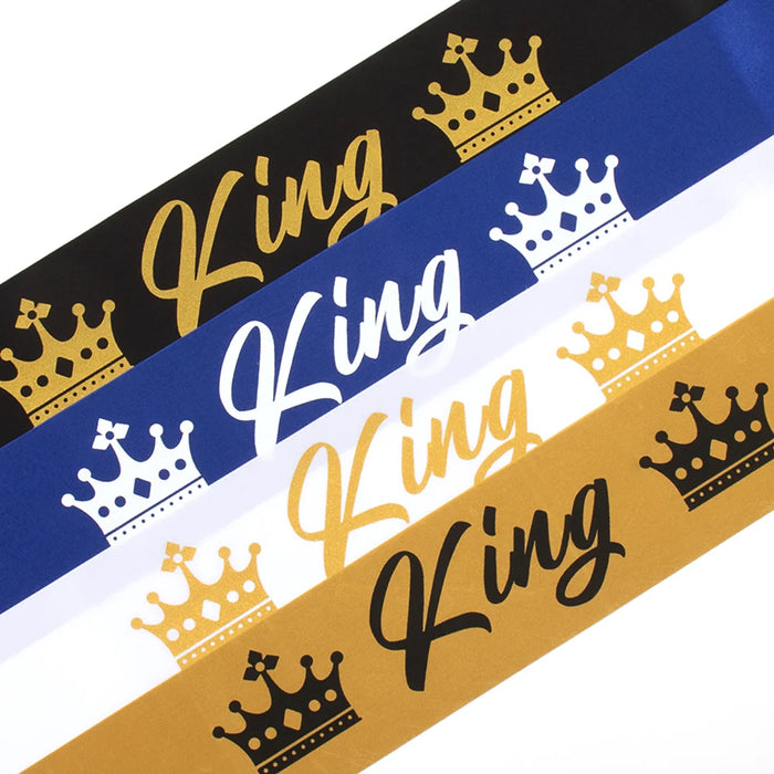 【New Design】King and Queen Sash Party Decoration Party Favors Gifts