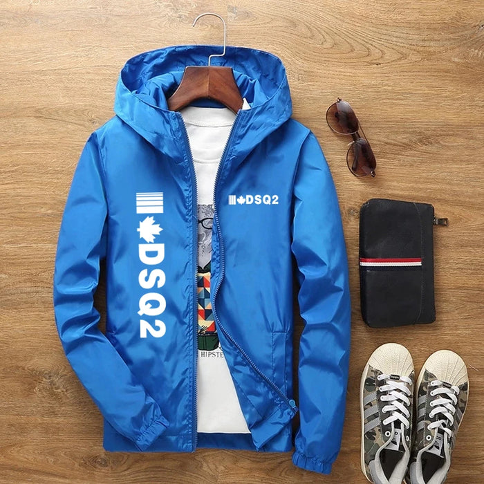 2023 New Selling Summer DSQ2 Brand Casual Rainproof Slim Jacket Men Women Waterproof Sunscreen Anti-UV Windbreaker With Pockets
