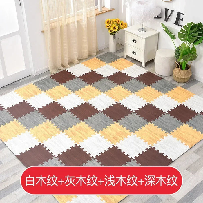 Soft Floor Baby EVA Foam Play Gym Puzzle Mats Wooden Interlocking Exercise Tiles Crawling Carpet And Rug for Kids Game Activity