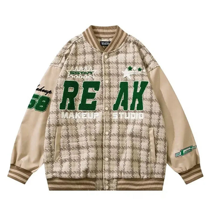 Bomber Jacket Men Women Hip Hop Embroidery Motorcycle Loose Baseball Coat Casual High Quality Street Racing Varsity Outwear New