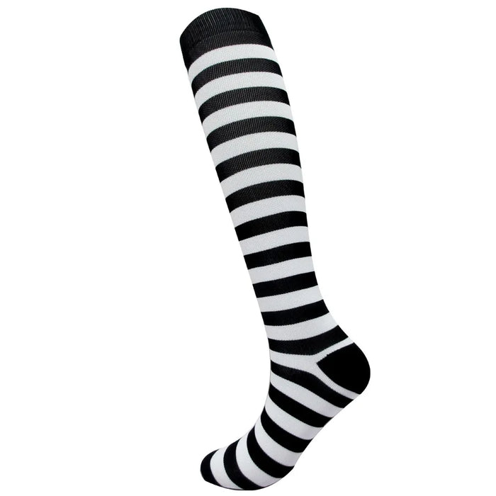 Medical Knee High Running Cycling 20-30 Mmhg Women Sport Sock ONE Pair Nurse Christmas Compression Socks Running