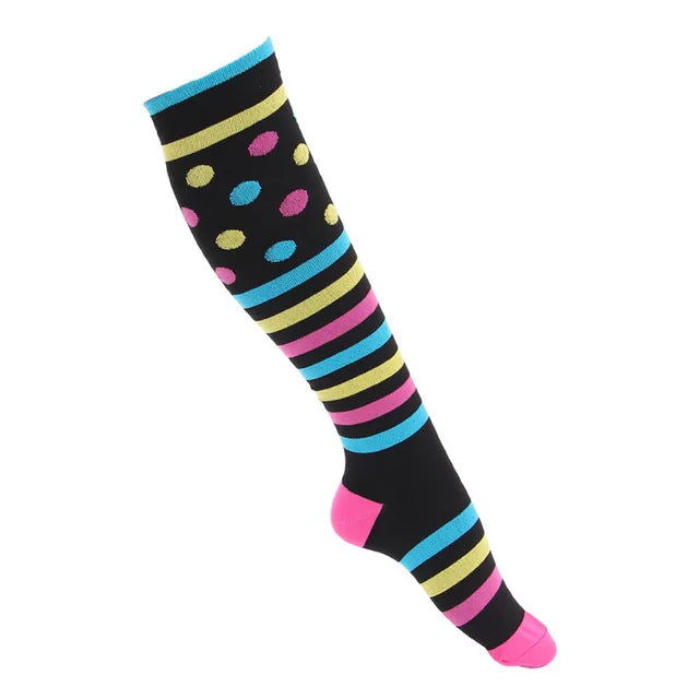 Compression Socks Men's Varicose Veins Diabetes Women's Long Tube Sports Socks Running Riding Medical Nurse Blood Circulation