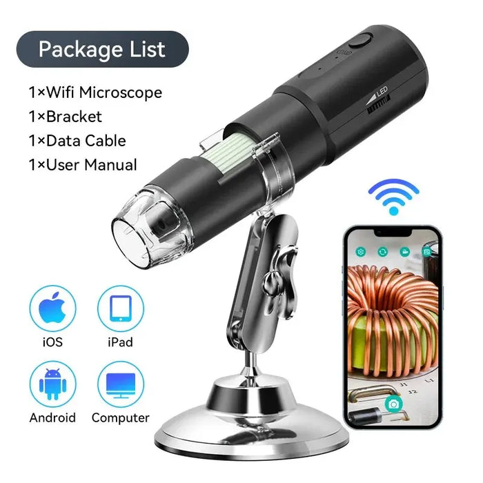 Wifi Microscope Camera 1000X Digital Magnifier for Android IOS iPhone iPad Electronic Stereo Wireless Video Microscope Camera