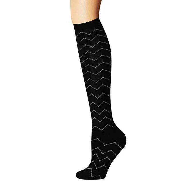 Compression Socks Men's Varicose Veins Diabetes Women's Long Tube Sports Socks Running Riding Medical Nurse Blood Circulation