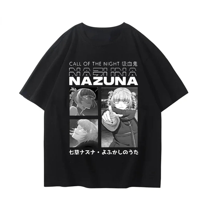 CALL OF THE NIGHT Japan Anime Graphic T-shirt Harajuku Hip Hop Casual T Shirt Korea Style Fashion Loose Summer Cool Otaku Tees
