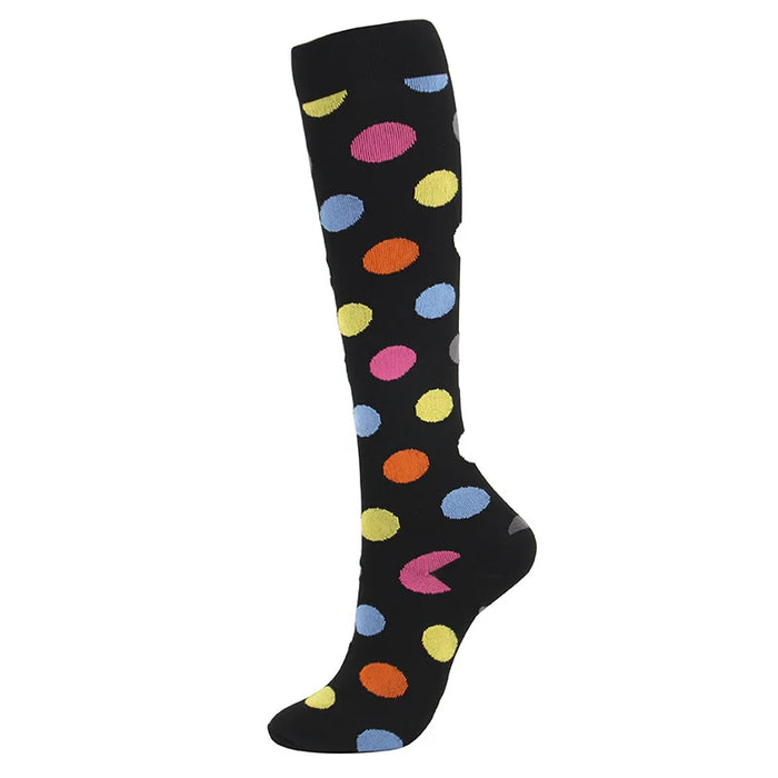 Medical Knee High Running Cycling 20-30 Mmhg Women Sport Sock ONE Pair Nurse Christmas Compression Socks Running