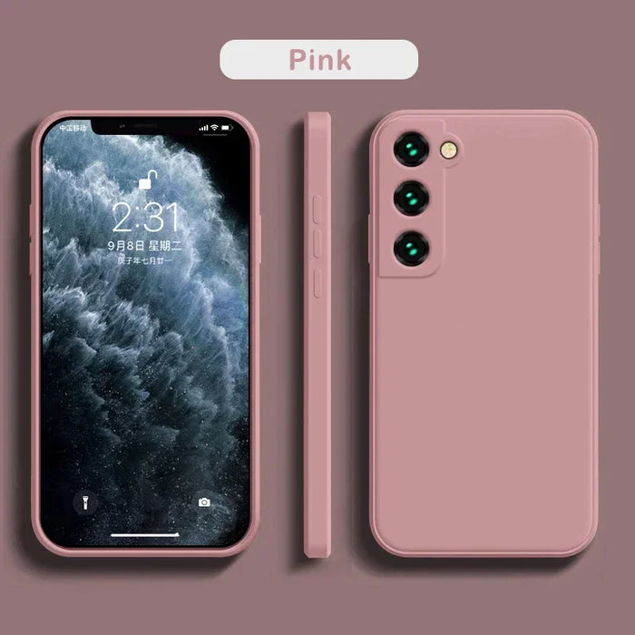 S 24 23 23 22 21 20 10 Liquid Silicon Phone Case For Samsung Galaxy S24 S23 Ultra S22 S21 S20 FE S10 Plus Soft Shockproof Cover