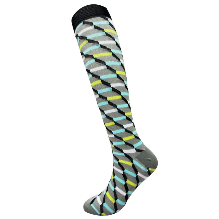 Medical Knee High Running Cycling 20-30 Mmhg Women Sport Sock ONE Pair Nurse Christmas Compression Socks Running
