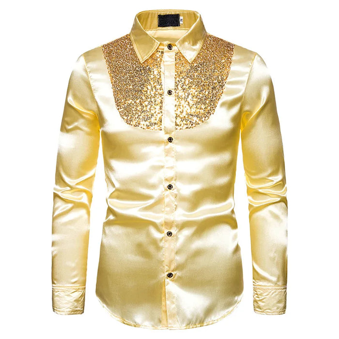 Shiny Gold Sequin Glitter Embellished Blazer Jacket Men Nightclub Prom Suit Blazer Men Costume Homme Stage Clothes For singers