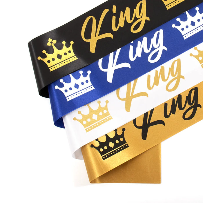 【New Design】King and Queen Sash Party Decoration Party Favors Gifts
