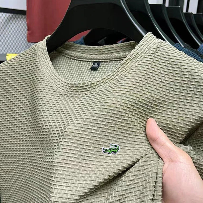 High Quality M-4XL Summer New Men's Short Sleeve T-shirt Cool and Breathable POLO Shirt Business Casual Sweat-absorbing Top