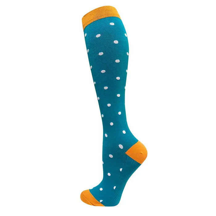 Medical Knee High Running Cycling 20-30 Mmhg Women Sport Sock ONE Pair Nurse Christmas Compression Socks Running