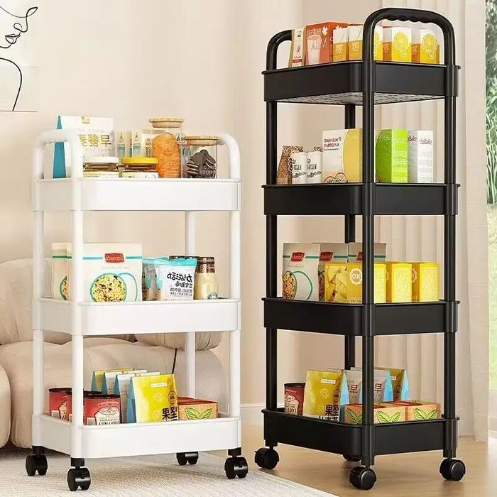Trolley storage rack Kitchen floor multi-layer snacks baby living room bedroom bathroom mobile storage rack
