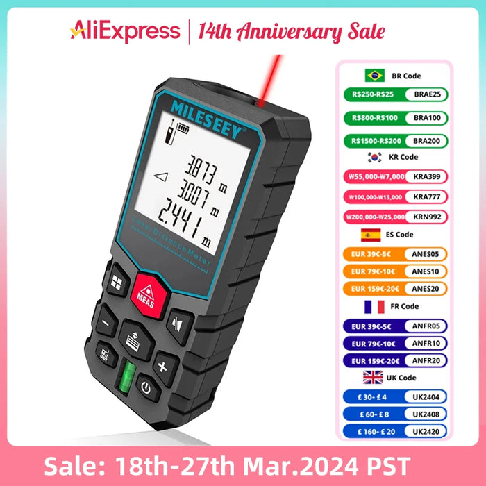 Mileseey X5 S6 Laser Tape Measure Laser Profesional Laser Distance Meter Trena Rangefinder Laser Metro Laser Range Finder