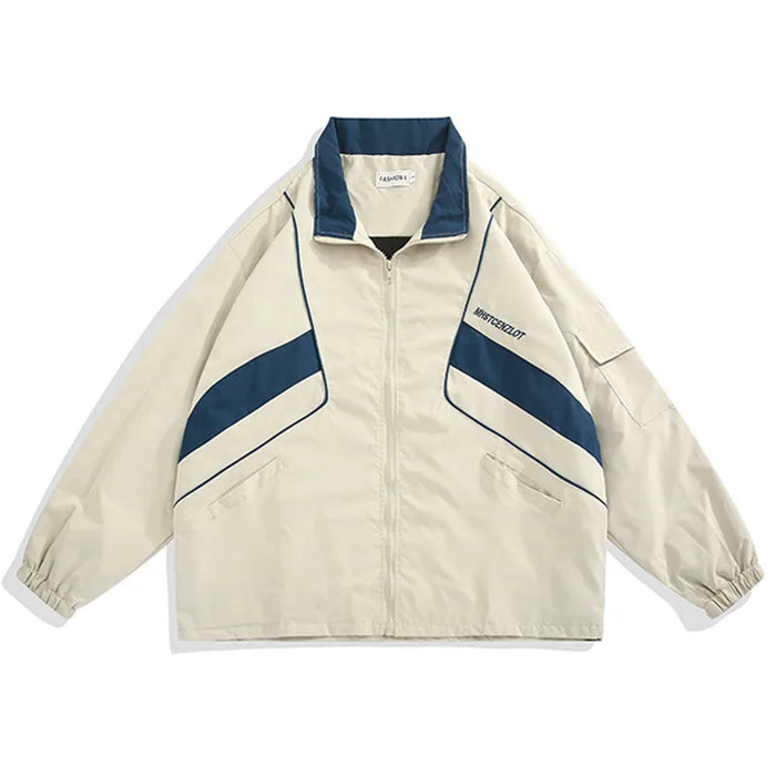 Hip Hop Varsity Jacket Men High Street Patchwork Color Block Windbreaker Coats Women Spring Autumn Thin Fashion College Jackets