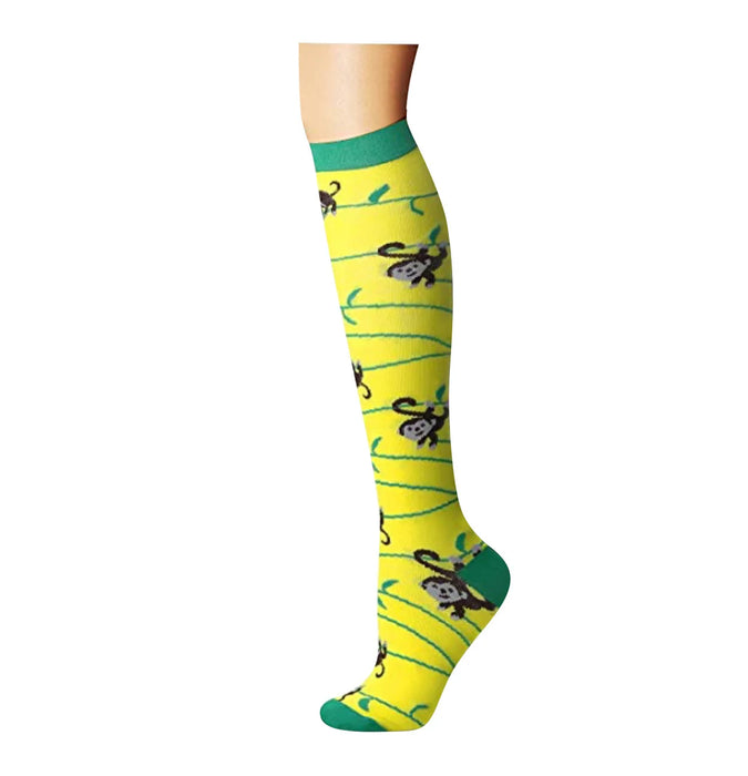 Medical Knee High Running Cycling 20-30 Mmhg Women Sport Sock ONE Pair Nurse Christmas Compression Socks Running
