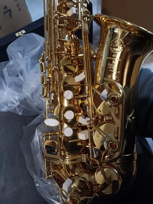 Profession Super Action Serie II Alto Eb Saxophone Brass Gold Lacquer Sax Performance Musical Instrument With Case Accessories