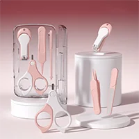 13Pcs/set Newborn Baby Care Kit Kid Toiletries Baby Kids Nail Hair Health Care Thermometer Grooming Brush Kit Clipper Scissor