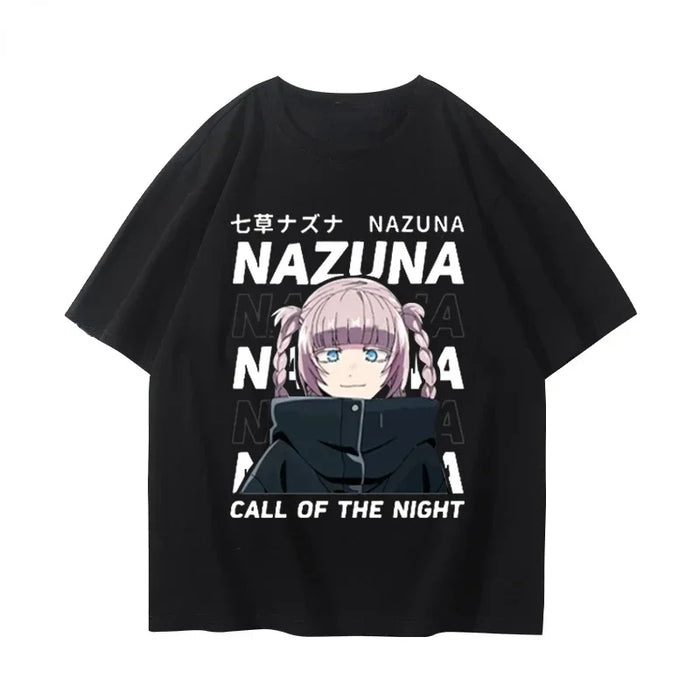 CALL OF THE NIGHT Japan Anime Graphic T-shirt Harajuku Hip Hop Casual T Shirt Korea Style Fashion Loose Summer Cool Otaku Tees