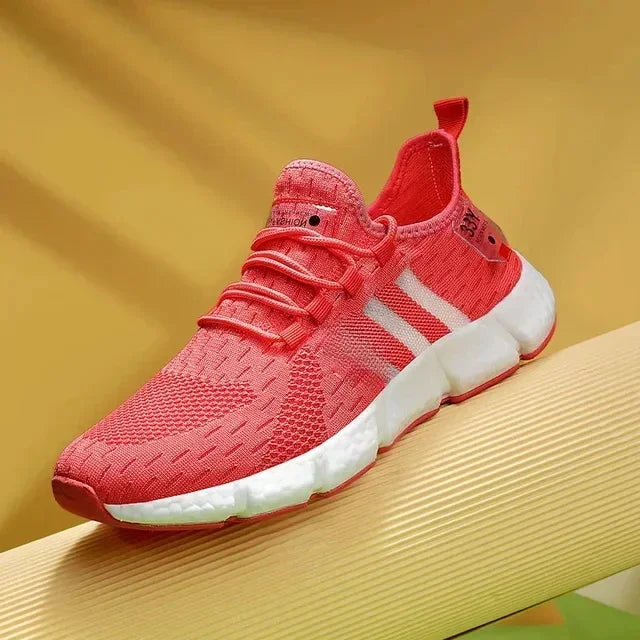 High Quality Men Shoes Popcorn Sole Fly Weave Sneakers Breathable Running Tennis Shoes Comfortable Casual Walking ShoeS Women
